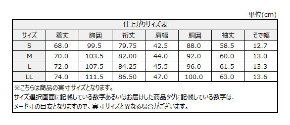 サイズチャート