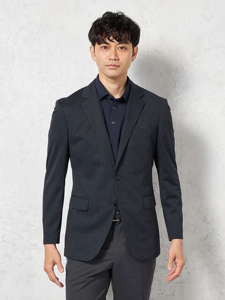 【i－Jacket-アイジャケット-】ジャケット2つボタントリコットメッシュプリントストレッチニット素材高通気軽量春夏