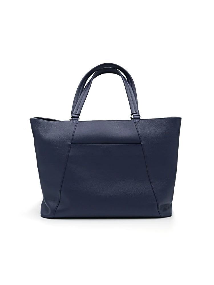 【本革使用】ビッグサイズトートLWG認証レザー天ファスナー付きSTOVEL&MASONBlueLabel通年