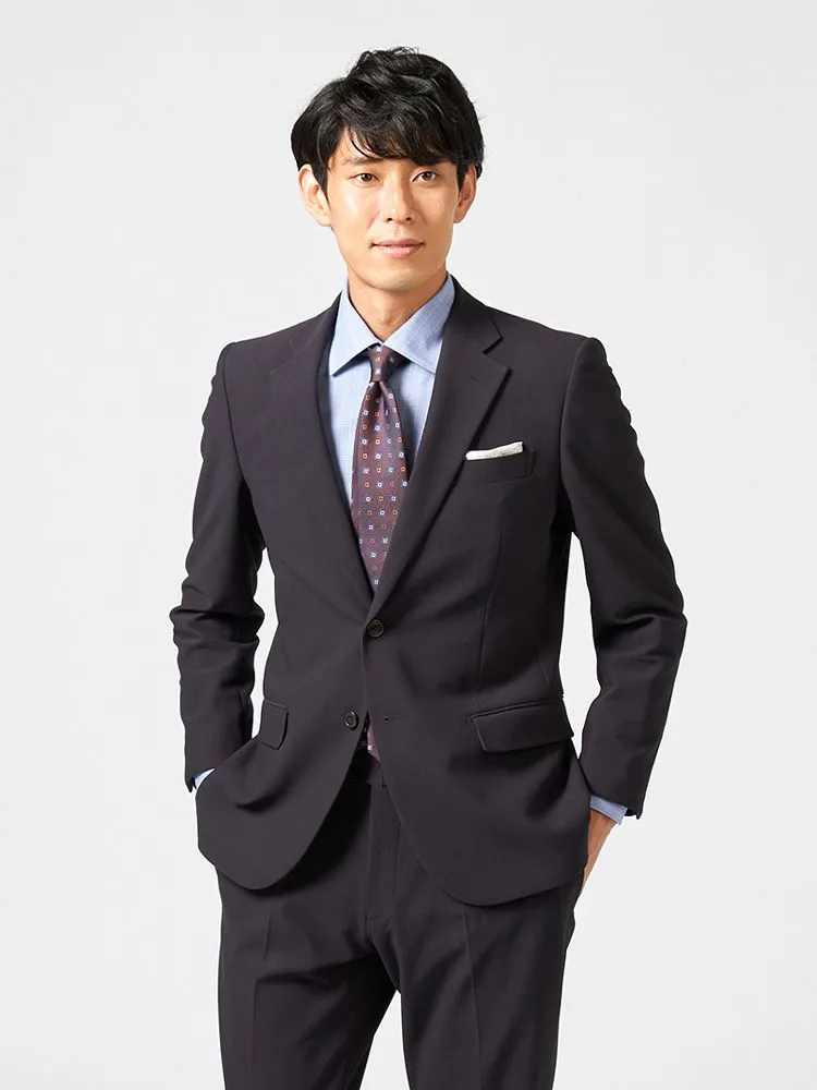 【上下ウォッシャブル】スーツ2つボタンニットコーデュロイストレッチ【i-Suit-アイスーツ-】秋冬