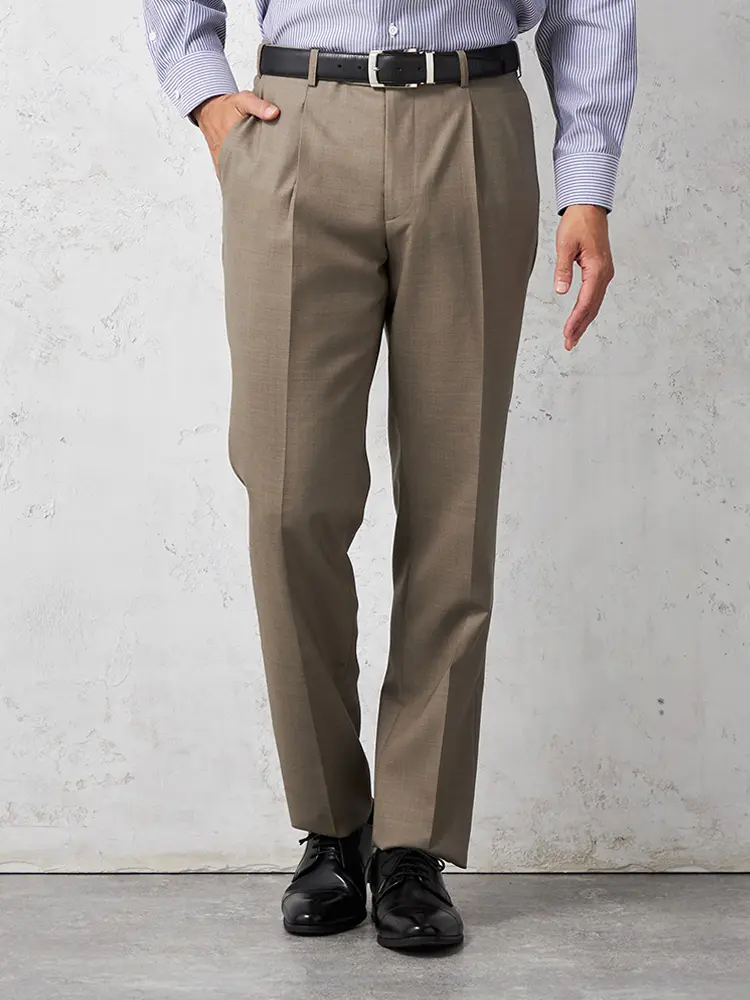 【ウール100％】マルラーネワンタックスラックスパンツ通年