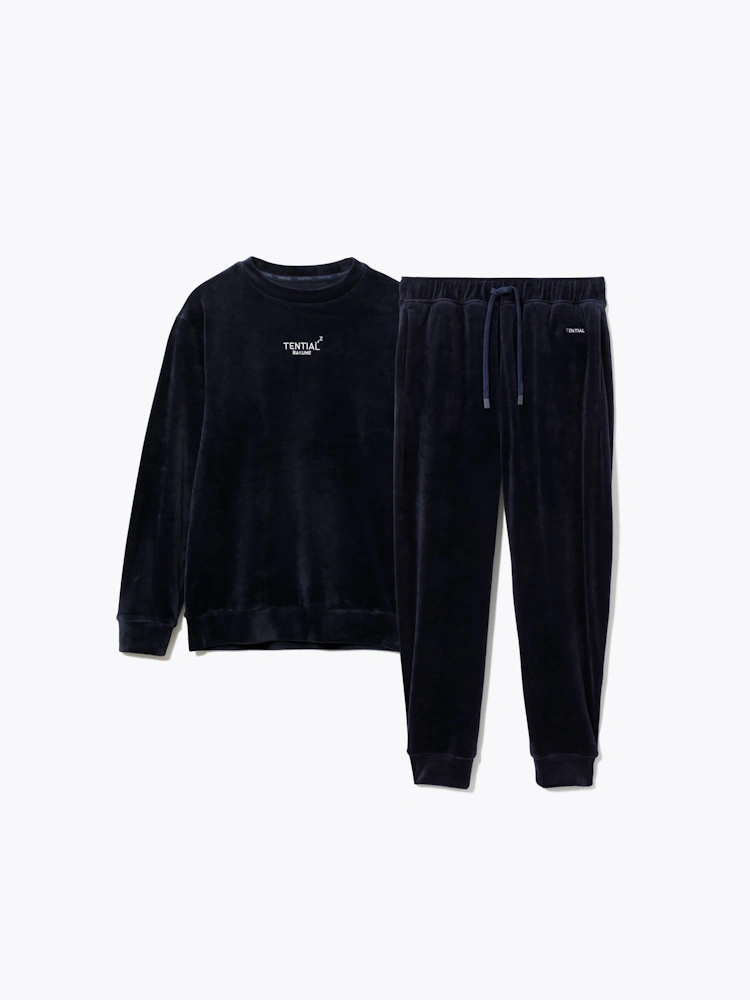 【テンシャル】BAKUNEVelourLongSleeveCrewNeckUnisex長袖シャツ上TENTIAL