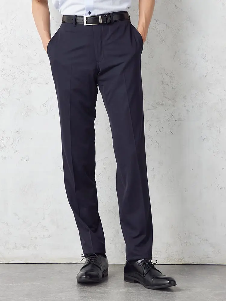 【i-Pants-アイパンツ-】バイオセンサー(スリム)パンツシャドウストライプノータックパンツウォッシャブル春夏