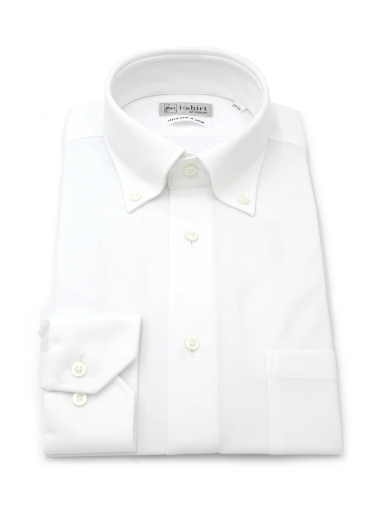 【即納】WEB限定【完全ノーアイロン】長袖アイシャツボタンダウンストレッチストライプi-shirtワイシャツ通年