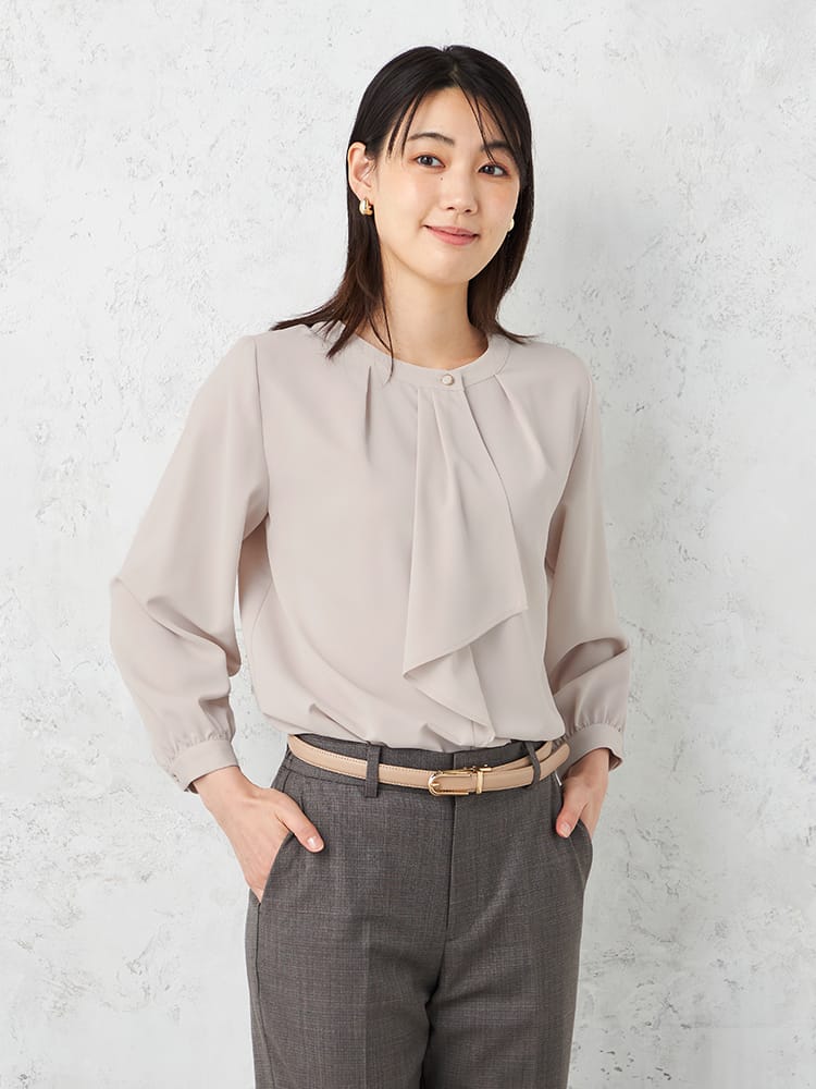 【SOFFICEBEAUTYVEIL】ボウタイ9分袖ブラウスＵＶ加工通年【レディース】