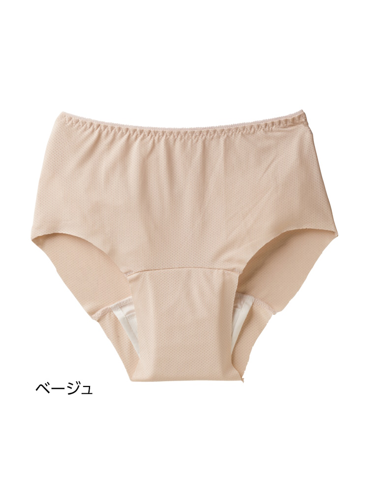 ボトムがスルッと履ける安心快適ショーツ吸水量20cc／婦人用／レディース／吸水ショーツ／尿漏れ／失禁／介護／シニア／施設／メッシュ素材／通気性【CF】