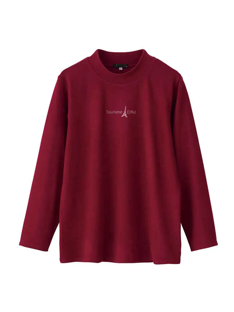 【秋冬】【洗濯機OK】マルチストレッチハイネックＴシャツ／婦人用／レディース／高齢者／シニア／自宅で洗える／着やすい／ギフト／プレゼント【CF】